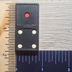 1:4 Vintage Whitman Replacement Domino Large Black Plastic Color Dots Dominoes